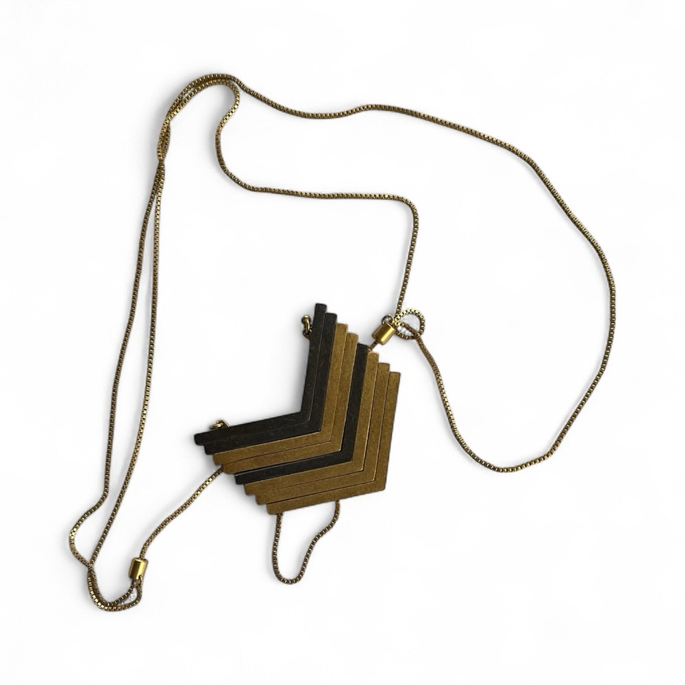 Signed Madewell Adjustable Arrowstack Gold & Blac… - image 3